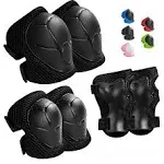 Wemfg Kids Protective Gear Set Knee Pads for Kids 3-8 Years Toddler Knee and Elbow Pads with Wrist Guards 3 in 1 for Skating Cycling Bike