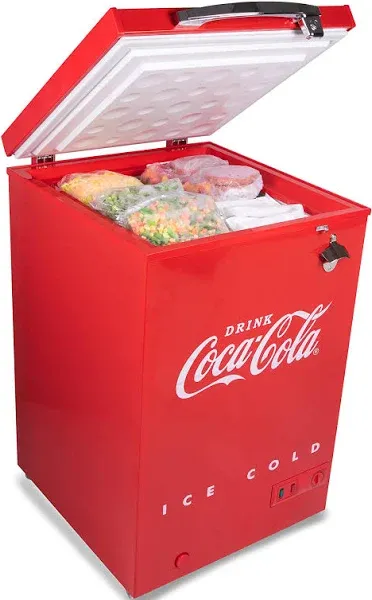 Coca-Cola 3.5 Cu.Ft. Refrigerator &amp; Chest Freezer, Red