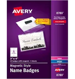 Avery Magnetic Style Name Badge Kit