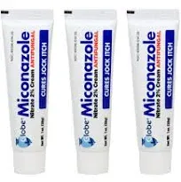 Miconazole Nitrate 2 % Antifungal Cream - 1 Oz (Pack of 6)