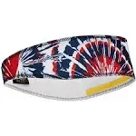 Halo Headband II Pullover Sweatband - Red/White/Blue Tie-Dye