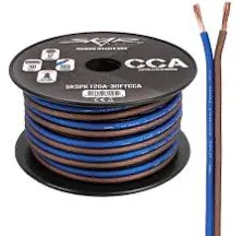 Skar Audio 12 Gauge AWG Audio Speaker Wire - 30 Feet (Blue/Brown)