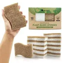 AIRNEX Biodegradable Natural Kitchen Sponge Compostable Cellulose and Coconut Scrubber Sponge