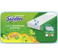 Swiffer Sweeper Wet Mopping Pad Multi Surface Refills for floor mop, Open Window Fresh scent, 12 Count, Packaging May Vary