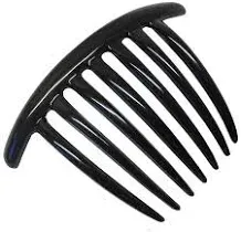 Parcelona French Twist 7 Teeth Large 4" Celluloid Set of 2 Flexible Durable Side Hair Comb No Slip Styling Women Hair Accessories Girls Hair Clip