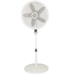 Lasko 18" Remote Control Cyclone Pedestal Fan, White