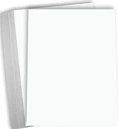 Hamilco White Cardstock Thick Paper - 8 1/2 x 11 Blank Heavy Weight 100 lb Cover