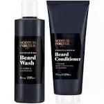 Scotch Porter Beard Wash & Conditioner Bundle – Cleanse, Moisturize, Hydrate & Soften Coarse, Dry Beard Hair while Encouraging Growth for a Fuller, Healthier-Looking Beard