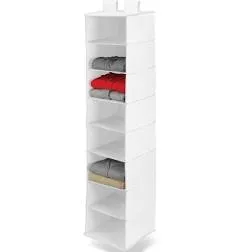 Honey-Can-Do 8-Shelf Hanging Vertical Closet Organizer, 54""H x 12""W x 12""D, White