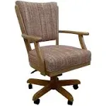 Pemberly Row 37" Contemporary Fabric Caster Dining Chair