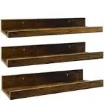 16 Inch Floating Shelves for Wall Set of 3, Wall Mounted Picture Ledge