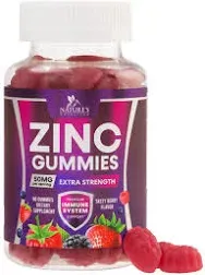 Zinc 50mg High Absorption Gummy & Antioxidant Chewable Supplement