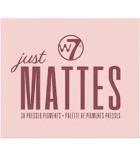 W7 Just Mattes Pressed Pigment Palette - 30 Natural Nude Colors - Flawless Long-Lasting Every Day Vegan Makeup