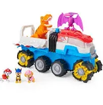 Paw Patrol, Dino Patroller Motorized Vehicle with 3 Exclusive Bonus Action Figures and 2 Dinosaur Toys