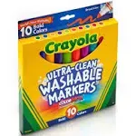 Crayola Ultra Clean Washable Markers, Broad Line Bold Colors