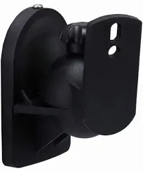 Monoprice Low Profile 7.5 lb. Capacity Speaker Wall Mount Brackets (Pair) Black