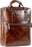 Full Grain Vintage Leather Laptop Backpack Camping travel Rucksack Casual