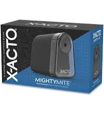 X-ACTO&#174; Model 19501 Mighty Mite Home Office Electric Pencil Sharpener, AC-Powered, 3.5 x 5.5 x 4.5, Black/Gray/Smoke ;