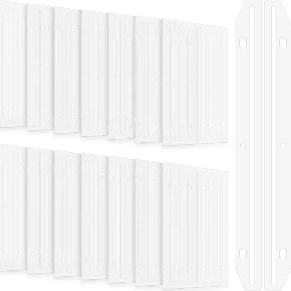 Fabbay Magazine Holders for Binders 3 Hole Punched Plastic Magazine Organizer Binder Accessories 3 Ring Binder Insert Strips for File Book Paper Magazine Collector, Translucent White(58 Pcs)