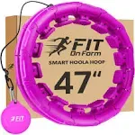 Fit On Form Infinity Weighted Hula Fit Hoop for Adult Weight Loss, 2 in 1 Smart Fitness Exercise Hoop for Women ABS Workout, 24/28/32 Detachable