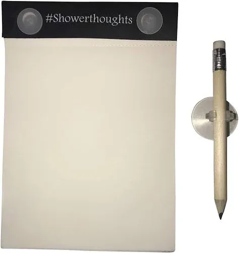 Waterproof Shower Notepad with Pencil - Shower Notebook with Waterproof Paper