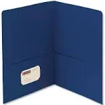 Smead Two-Pocket Folder Textured Paper Dark Blue 25/Box 87854