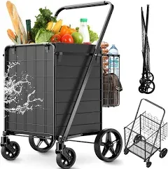 RXUJYC Jumbo Upgraded Grocery Cart