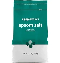 Amazon Basics Epsom Salt Soaking Aid, Eucalyptus Scented, 3 Pound (Previously Solimo)