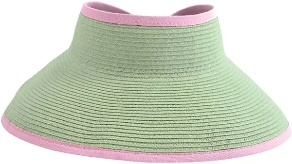 San Diego Hat Co. Women's One Size Ultrabraid Visor with Ribbon Binding, and Sweatband