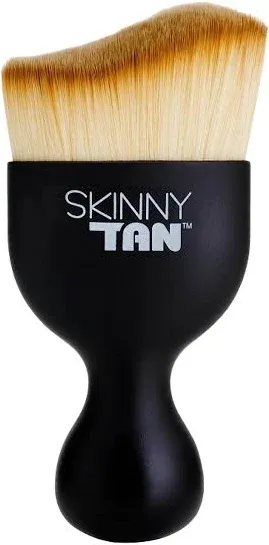 Skinny Tan Miracle Tanning Brush - Premium and Ultra-Soft Synthetic Bristles - Unique Ergonomically Shaped Tool - Perfect for Bronzing Tricky Areas - Streak-Free, Flawless Looking Finish - 1 pc