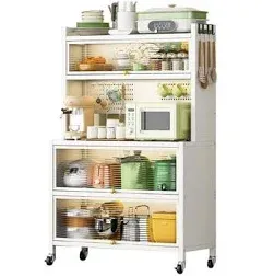 Bakers Rack 5 Tier Microwave Stand with Storage