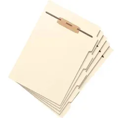 Smead 35605 Stackable Side Tab Letter Size Folder Dividers with Fastener 1/2-Inch 50 Each/Pack