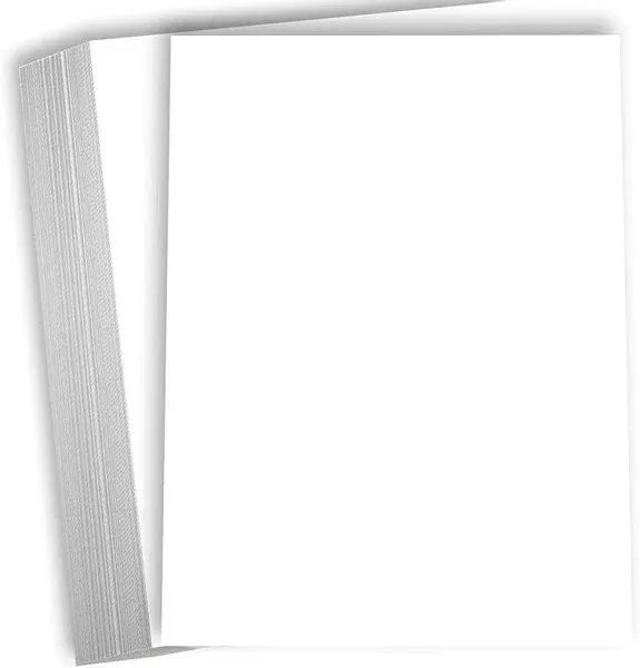 Hamilco White Cardstock Thick Paper 8 1/2 x 11" Blank Heavy Weight 80 lb Cover Card Stock - for Brochure Award and Stationery Printing - 50 Pack