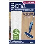 Bona Multi-Surface Floor Cleaning Pads - 18 Refills - Heavy-Duty, Disposable, Microfiber Pads for Easy Floor Cleaning