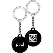 🍒 Popl Black Key Chain | Instantly Share Anything! | Popl Direct | NFC Tag