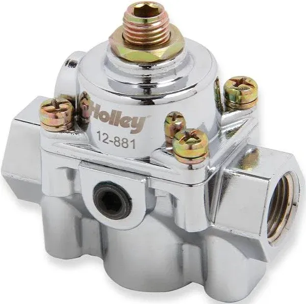 Holley 12-881 Die Cast By Pass Style Carbureted Fuel Pressure Regulators