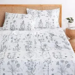 Wake In Cloud Floral Bed Sheets