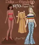 Dollys and Friends Originals 1970s Paper Dolls: Seventies Vintage Fashion Dress Up Paper Doll Collection (Dollys and Friends ORIGINALS Paper Dolls)