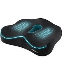 Memory Foam Seat Chair Cushion for Relieves Back Sciatica Pain Tailbone Pain Coccyx Degenerating Disc Orthopedic Osteoarthritis Prostate Cushion Low Back Pain Cushion Hip Shaping (Mixed Colors)