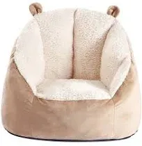 MOMCAYWEX Cute Soft Bean Bag Chair with Fluffy Bear Ears