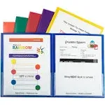 C-Line 32010 Assorted Classroom Connector Folders - 6/Pack