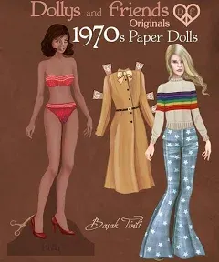 Dollys And Friends Originals 1970s Paper Dolls Basak Tinli Children 40 Outfits