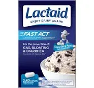 Lactaid Fast Act Lactase Enzyme Supplement Chewables Vanilla Twist Flavor - 60 Count