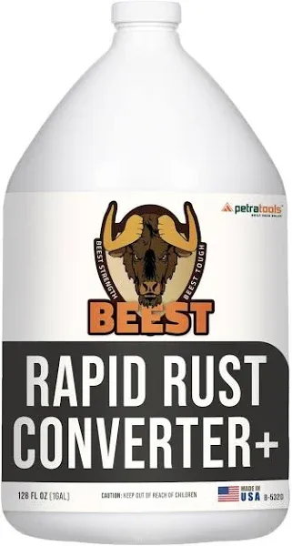 BEEST Rapid Rust Converter for Metal - Professional Grade Rust Inhibitor for Metal, Rust Reform & Rusty Metal Primer, Rust Neutralizer for Metal to Paint Over Rust & Rust Remover for Metal -1 Gallon