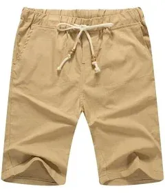 BRAND NEW MENS LINEN KHAKI SHORTS NWT