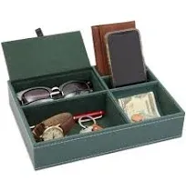 Juvale 5 Compartment Leather Valet Tray