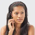 Kitsch - Recycled Plastic Zig Zag Headband 2pc - Neutral