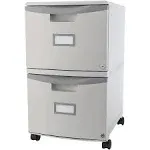 Storex 2-Drawer Mobile Mobile Filing Cabinet, Gray