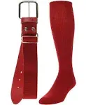 Twin City Baseball Sock &amp; Belt Combo SCARLET SM