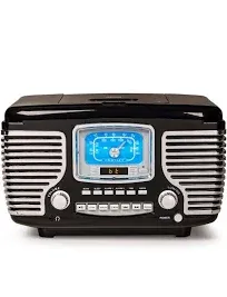 Crosley CR612B-RE Corsair Tabletop AM/FM Bluetooth Radio with CD Player and D US